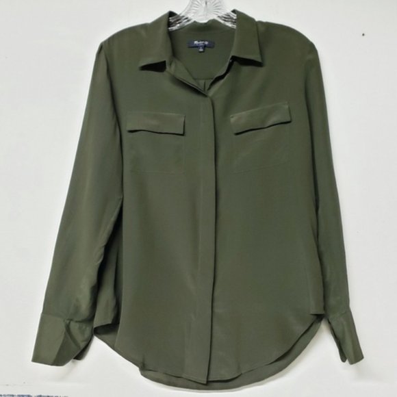 Madewell Silk Army Shirt - Picture 1 of 2